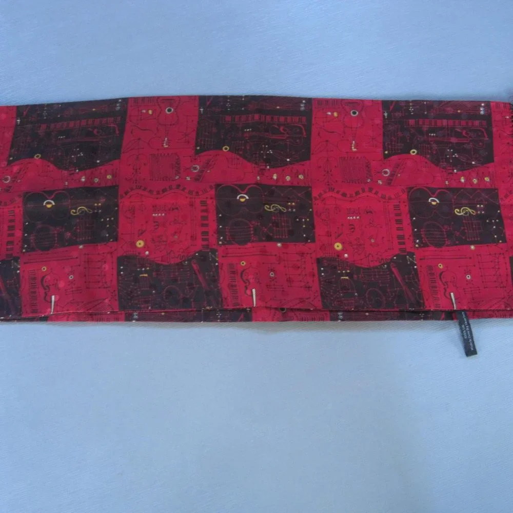 Zazou Luxe Unisex Red Scarf Tasseled Double Size-55x11 in